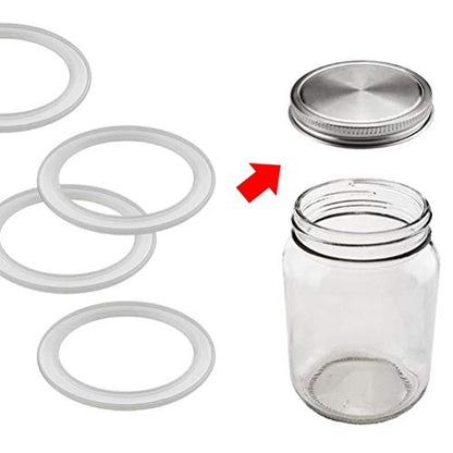 Silicone Jar Gaskets Leak Proof and Airtight 10 Pack for 70mm and 86mm Can Lids White (70mm) - size: 70mm