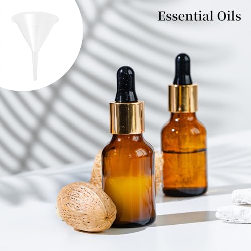 12 Pcs Tiny Funnel & Mini Funnel Narrow Neck for Essential Oils | Cuttable Tips, Polypropylene Material, for Perfumes, Capsules & Mini Bottles