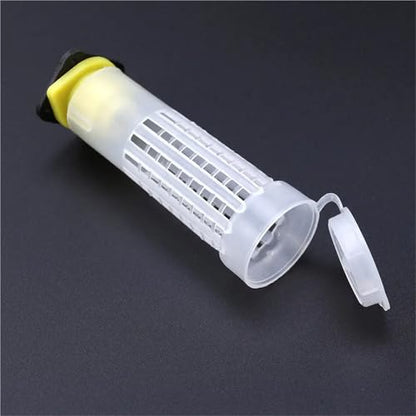 Queen Bee Cage 100Pcs Roller Cage Plastic Bee Queen Rearing for Safe Transport Breeding Inspection Honey Production for Beekeeping Supplies