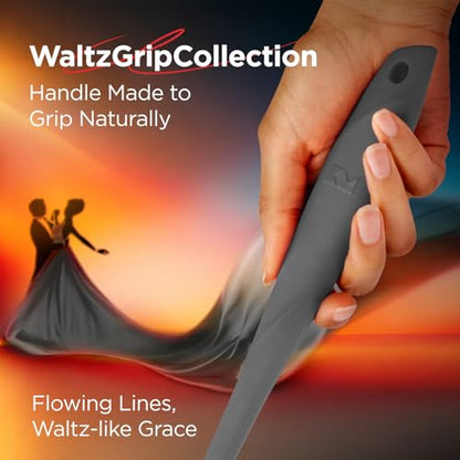 Kitchen Mama WaltzGrip Platinum Silicone Basting Pastry Brush, Metal Gray | Heat-Resistant, For Cooking, Baking, Grilling, Spreading Oil or Butter, Dishwasher-Safe - color: Metal Gray