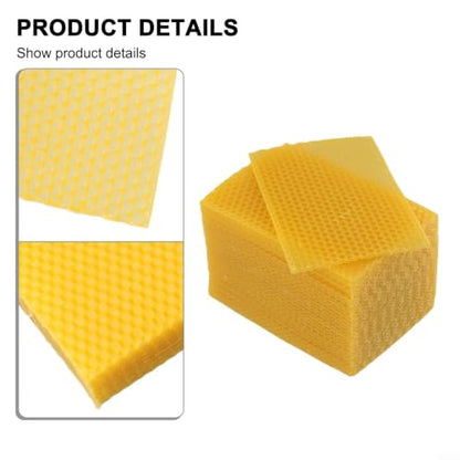 30Pcs Beeswax Sheets Beehive Wax Foundation Sheets,Natural Beeswax For Honeycomb Foundation Sheets For Hive Frame Brood For Nest Construction
