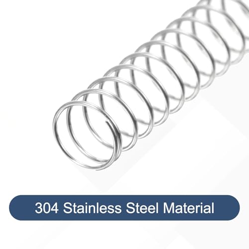 uxcell 50Pcs 304 Stainless Steel Compression Springs, 0.3mm x 6mm x 25mm Small & Tiny Pen Spring for Home Repair & DIY, Workshop & Industrial Use, (Silver Tone) - size: 6mmx25mm