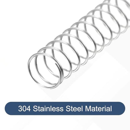 uxcell 50Pcs 304 Stainless Steel Compression Springs, 0.3mm x 6mm x 25mm Small & Tiny Pen Spring for Home Repair & DIY, Workshop & Industrial Use, (Silver Tone) - size: 6mmx25mm