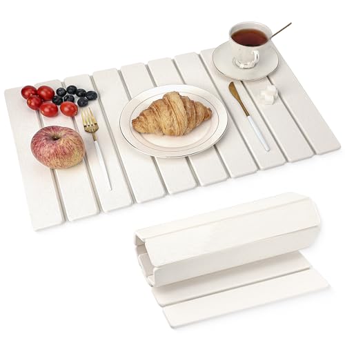 Large Stone Drying Mat for Kitchen Counter 24x16 Inch, Premium Diatomaceous Earth Super Absorbent | Quick Dry Non-Slip Collapsible Dish Mat for Dishes Utensils Cups | Eco-Friendly Counter Protector