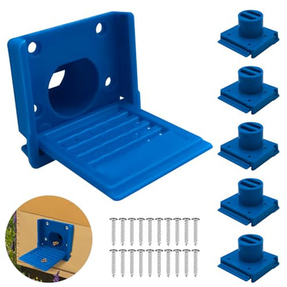 Bee Hive Entrance Reducer,6 Pack Beekeeping Supplies,Blue Plastic Beehive Entrance Reducer,Beehive Ventilation Opening Window,Portable Bee Nest Door Entrance,Bee Hives Boxes Starter Kit for Beekeeper - color: Blue-6pcs