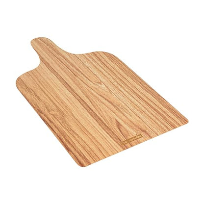 Restaurantware Cater Tek 11.8 x 7 Inch Charcuterie Boards 10 Faux Wood Cheese Boards - WIth Handle Stackable Paper Cardboard Charcuterie Boards Disposable For Serving At Catered Events