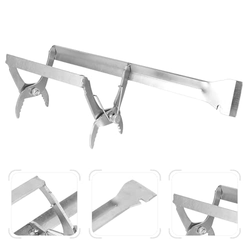 VOSAREA Beekeeping Frame Holder Beehive Frame Lifter with Integrated Scraper Metal Tool for Beekeeping Supplies for Hive Maintenance and Honeycomb Handling