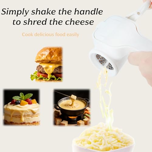 Taoke Hand-Crank Cheese Grater, Manual 304 Stainless Steel Grinder | Cheese Grinder for Cooking & Baking, Manual Cheese Shredder for Parmesan, Cheddar, Chocolate & Vegetables