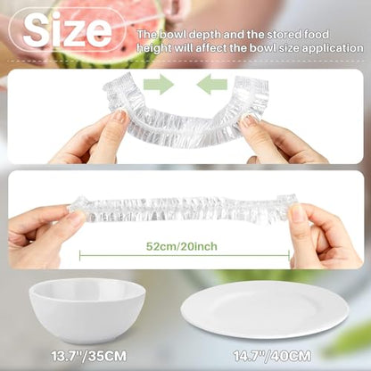 MAQIHAN 100 Bowl Covers Bread Proofing - Extra Large Plastic Wrap for Food Sourdough Bread Baking Rising Elastic Reusable Plate Covers Outdoor Food Fresh Keeping Bags Shower Cap Hair Deep Conditioning - size: Large