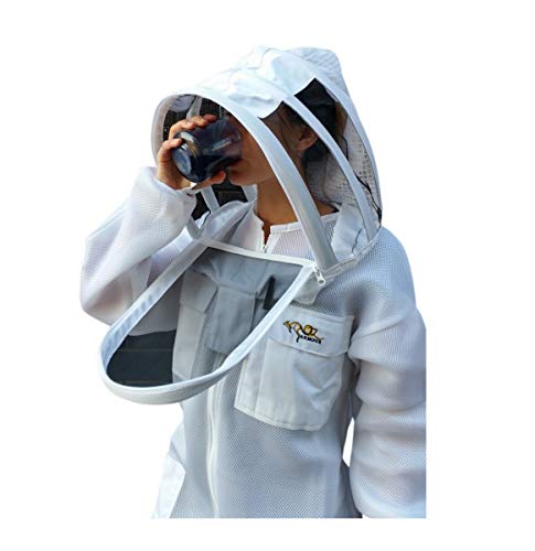 Beekeeping Suit Ventilated Air Mesh with Fencing Veil & Round Brim Hat