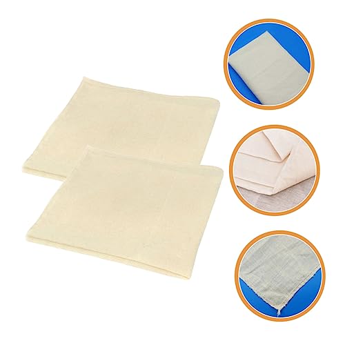 COLLBATH 2pcs Multi-function Cheese Cloths Reusable Strainer for Draining Milk Yogurt Tofu and Cooking Hemmed Design for Kitchen Use
