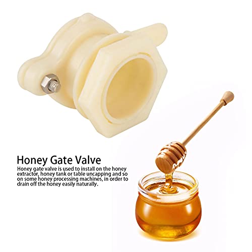 Stainless Steel Honey Gate Valve, Durable and Threaded, for Honey Extractor and Honey Processing Machines, 4.6x2.1x2.2 Inches