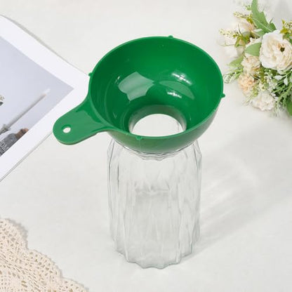Wide Mouth Plastic Funnel Canning Funnels for Filling Mason Jars Cooking Kitchen Accessories for Filling Bottles Bags Transferring Liquid Dry Ingredients Oil Coffee Beans Spice Blends - color: Green-1pc