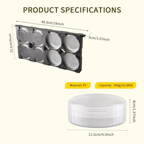 Honeycomb Frame Kit - 10 Year 5 Generation Upgraded Hive-to-Table Honey Processing Kit, Complete Langstroth Beehive Honey Comb Cassette Set for Beekeeping Honey Harvesting & Packaging (1)
