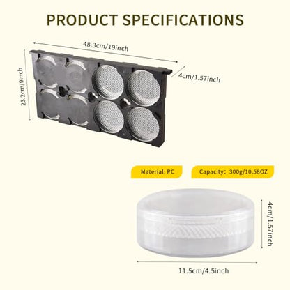 Honeycomb Frame Kit - 10 Year 5 Generation Upgraded Hive-to-Table Honey Processing Kit, Complete Langstroth Beehive Honey Comb Cassette Set for Beekeeping Honey Harvesting & Packaging (1)