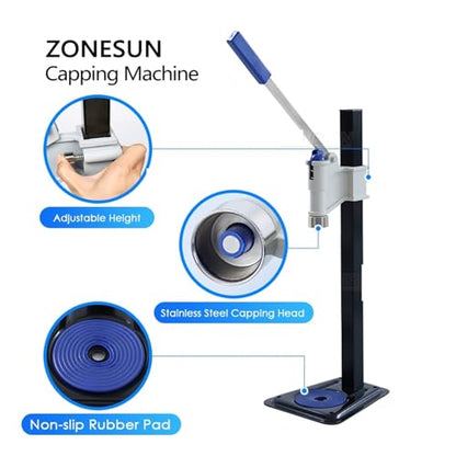 Manual Beer Lid Sealing Capper Soft Drinks Capping Machine Soda Water Sauce Bottles Cover Caper Hand Glass Wine Bottle For Beginnners DIY Use