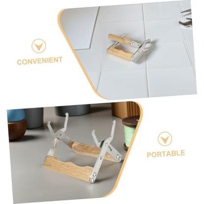 NUOBESTY 4pcs Beekeeping Frame Holder and Hive Frame Gripper Set with Wood Handle, Beehive Lifter Tool for Honey Harvesting and Hive Inspection in Beekeeping Supplies