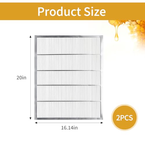 2Pcs Metal Queen Excluder Beehive Queen Bee Excluder Beekeeping Queen Excluders Beekeeping Tools (10 Frame 2Pcs) - size: 10 Frame 2Pcs