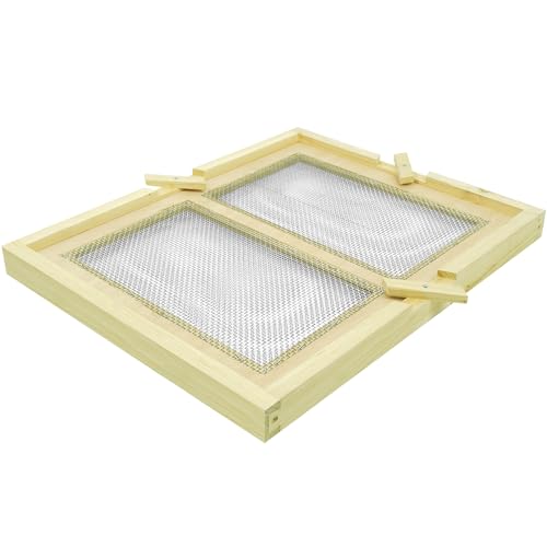 Beehive Double Screen Board, Snelgrove Board for 10 Frame Langstroth Bee Hive, Swarm-Stopping Split to Create a New Hive or to Prevent Swarming in The Spring, or Queen Rearing - size: 1 Pack