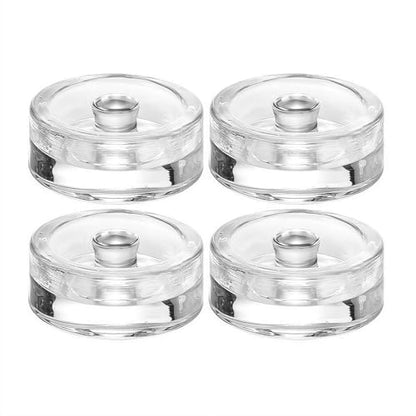 4 Pack Glass Fermentation Weights with Grip Handle, Fermentation Weights, Easy Grip Handle for Wide Mouth Mason Jars, Glass Weights for Fermenting