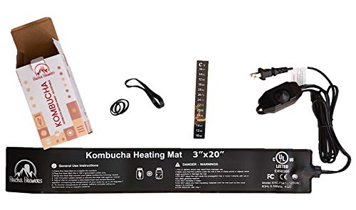 Adjustable Kombucha Heat Mat - Bucha Brewers Kombucha Heating Wrap, Kombucha Warmer, Fermenter Heater