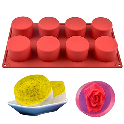Silicone Round Chocolate Molds, 2 Pack Cylinder Silicone Molds for Candy, Cookie, Cake, Brownie, Pudding, Jello - color: 2 Packs Round Chocolate Covered MJ42