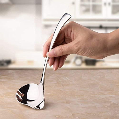 IMEEA 7-Inch Small Sauce Ladle with Pour Spout, 18/10 Stainless Steel Drizzle Spoon for Gravy, Dressing, Sauce, 2-Piece - size: 2 x Drizzle Spoon
