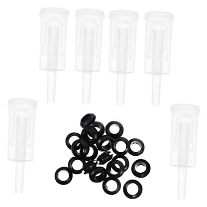 Three-piece One-way Brewing Stopper Reusable Silicone Stoppers for Wine Preservation and Fermentation Air Locks Black Silicone