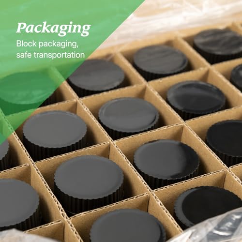 500 ml(16.7 OZ) Amber Glass Wide Mouth Packer Bottle with Black Ribbed Cap, UV Light Resistant Jars for Pills, Capsules, Essential Oils, DIY Salves - Airtight Storage Container，Pack of 12 - size: 16.7 OZ