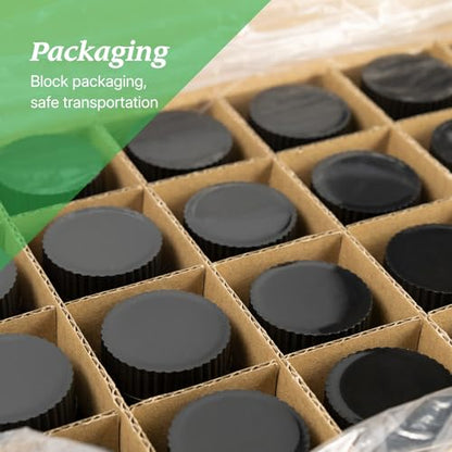 250 ml(8.3 OZ) Amber Glass Wide Mouth Packer Bottle with Black Ribbed Cap, UV Light Resistant Jars for Pills, Capsules, Essential Oils, DIY Salves - Airtight Storage Container，Pack of 24 bottles - size: 8.3 OZ