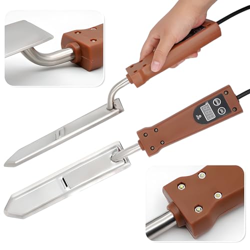 Electric Uncapping Knife with Memory Function, Stainless Steel Honey Harvesting Tool, Automatic Temperature Control for Clean Beeswax Cutting, Beekeeping Equipment for Apiary