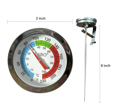 LABO Instant Read 2-Inch Dial Thermometer,Best for The Coffee Drinks,Chocolate Milk Foam - size: single item