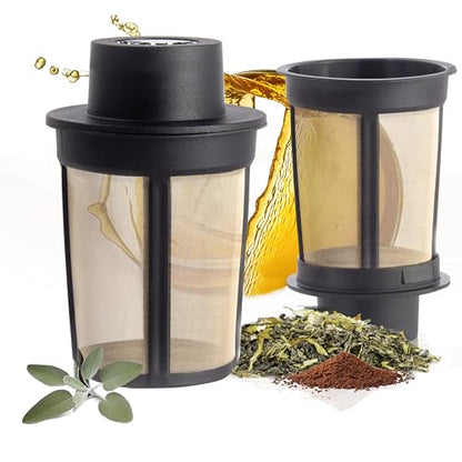 finum 63/421.41.00 Stainless Steel Loose-Leaf Floating Tea and Spice Infusing Basket, Large, Black - color: Black, size: Large, style: Floating Basket
