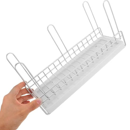 DECHOUS Stainless Steel Bottle Drying Rack Cup Draining Rack Countertop Shelf with Drainboard for Water Cup Mason Jars Mugs Glass and Sports Bottle