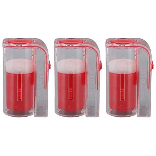 Tyenaza 3Pcs Bee Queen Cages, Transparent Queen Bee Marking Marker Bottle Catcher Clip Holder Queen bee catching Marking Cage(RED) - color: Red