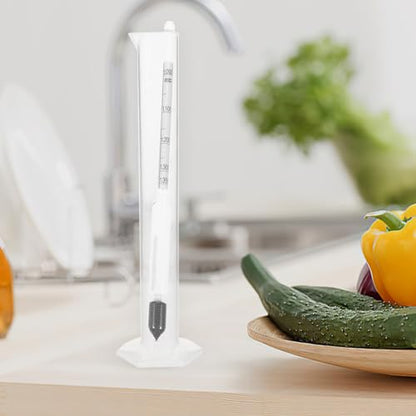 ABOOFAN Dough Hydrometer with Graduated Cylinder Kit, Specific Gravity and Baume Scale Meter for Food Testing, 0-35 Range Plastic Cylinder, Portable Kitchen Hydrometer for Dough and Liquid