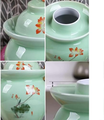Fermentation Jar Traditional Chinese Porcelain Pickle Jar,Ceramics Fermenting Crock Kit with Water Seal Airlock Lid, Pickle Jar for Pickles Kimchi, Sauerkraut 0.6Kg*1,3.5kg - size: 3.5kg