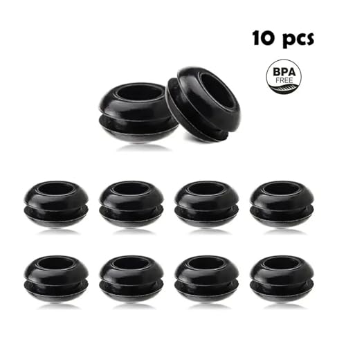 Wires and Cables 3 Pieces S-Shape Airlocks,Homebrew Bubble Airlock Carboys Stopper & Fermenter Seal Valve with Food Grade Grommets Wires and Cables(10pcs only Grommets) - color: 10pcs Only Grommets