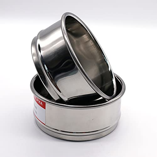 LABALPHA 40 Mesh Lab Sieves, Test Sieve #40 Mesh, 4'' Diameter, 304 Stainless Steel Wire Cloth (0.45mm) - size: 40 mesh (0.45mm)
