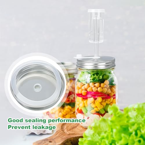 Fermentation Kit 2 Lids 2 Weights for 86MM Wide Jar | Upgraded Airtight Lids, Glass Weights, for Sauerkraut, Pickles,Kimchi,Easy Storage (Jars Not Included)