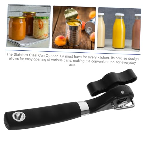 Stainless Steel Can Opener Kitchen Tin Opener Jar Opener for Weak Hand Stainless Steel Tin Opener Bottle Punch Manual Can Opener Jar Opener for Seniors Can Lifter Handheld Mason
