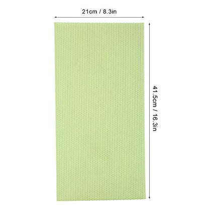 10 Pack Green Plastic Beehive Foundation Sheets - Beeswax Coated Honeycomb Base for Beekeeping Frames