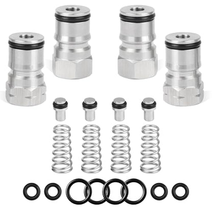 MRbrew 2 Pair Ball Lock Keg Post, Stainless 304 Homebrew 19/32’’-18 Co2 Gas kegerator Beer Liquid Cornelius Corny Poppet Spring Spare Sealing O-ring Keg Posts Kit for Brewing Quick Disconnect Fitting - size: 2 Pair