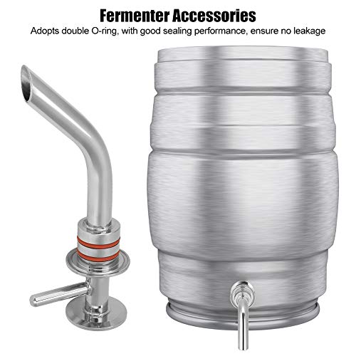 Yosoo Racking Arm Fermenter Accessories, Stainless Steel 1.5in Fermenter Racking Arm Accessories with Double O-Rings for Home Brewing