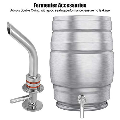 Yosoo Racking Arm Fermenter Accessories, Stainless Steel 1.5in Fermenter Racking Arm Accessories with Double O-Rings for Home Brewing