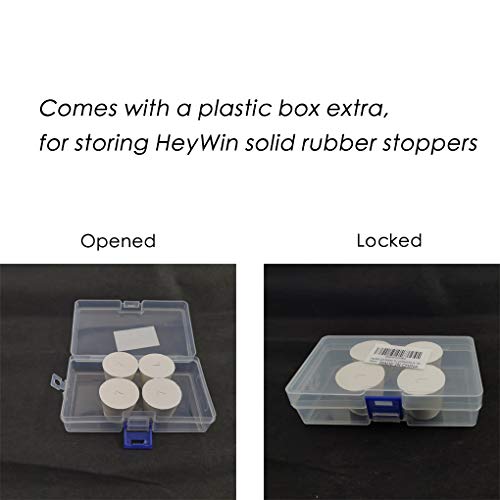 Lab Rubber Stoppers 29mm to 37mm,White Rubber Stoppers Size 7 are Used for Sealing Balloon Bottles、Conical Flask Etc (4, 7#) - size: 7#