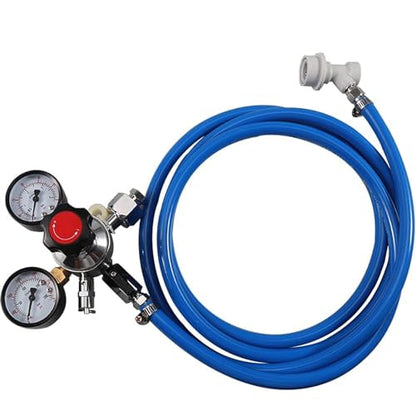 LUCKEG Gas Line Assembly Including Blue Beer Gas Line ID 5/16",OD 9/16" Length 10ft, CO2 Hose Clamps for Kegerator Draft Beer Brew,Cornelius Keg Homebrewing and Wine making