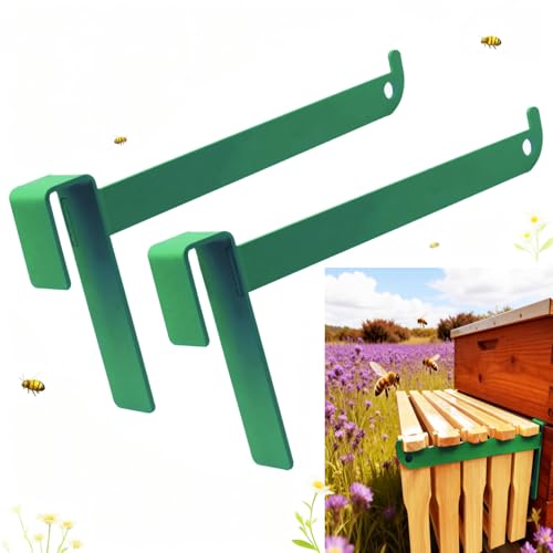 Beehive Frame Holder, 2 Pcs Green Stainless Beehive Inspection Bracket, Bee Hive Stand, Bee Hives Boxes Starter Kit, Beekeeping Frame Support Bracket, Beehive Frame Perch, Beekeeping Supplies - color: GreenA-2pcs