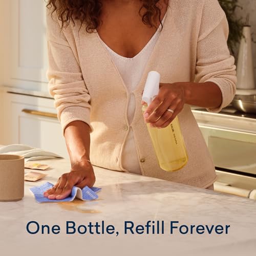 BLUELAND Multi-surface Cleaner, 4-Pack Refill, Fresh Lemon Scent, All-Purpose, Eco-Friendly Cleaning Supplies, 4 x 24 Fl oz - style: 4 Pack