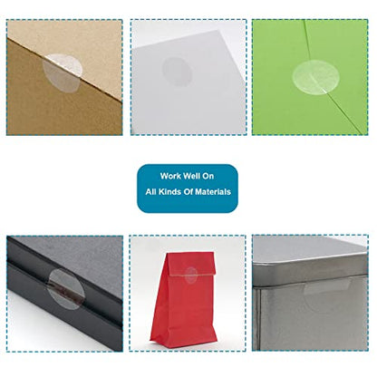 Transparent Blank Tamper Evident Labels Crystal Clear Sealing Package Seal Self Adhesive Security Warranty Void Tamper Proof Stickers (500pcs Round) - style: 500pcs Round